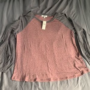 Grey n Pink long sleeve shirt